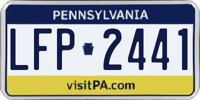 PA license plate LFP2441