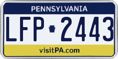 PA license plate LFP2443