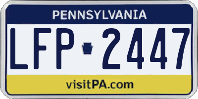 PA license plate LFP2447
