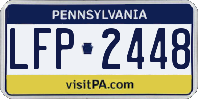 PA license plate LFP2448