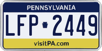PA license plate LFP2449