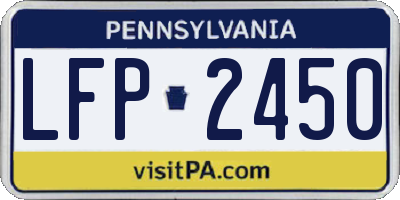 PA license plate LFP2450