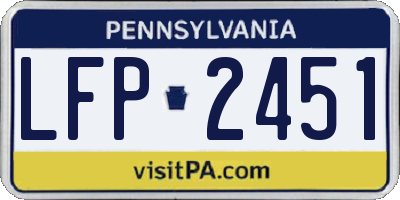 PA license plate LFP2451