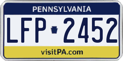 PA license plate LFP2452