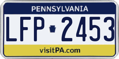 PA license plate LFP2453