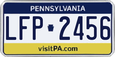 PA license plate LFP2456