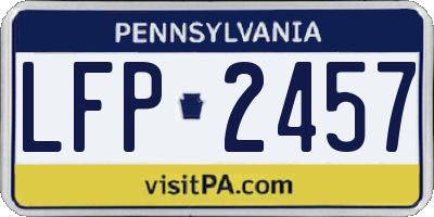 PA license plate LFP2457