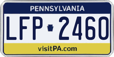 PA license plate LFP2460