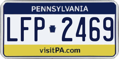 PA license plate LFP2469