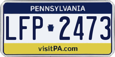 PA license plate LFP2473