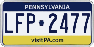 PA license plate LFP2477