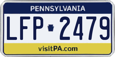 PA license plate LFP2479