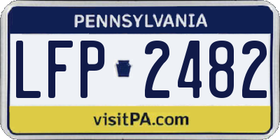 PA license plate LFP2482