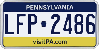 PA license plate LFP2486