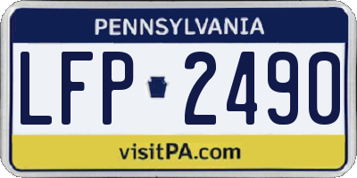 PA license plate LFP2490