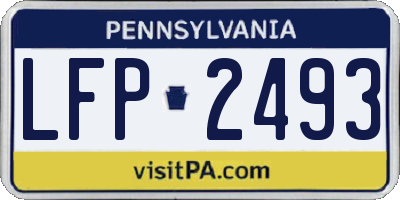 PA license plate LFP2493
