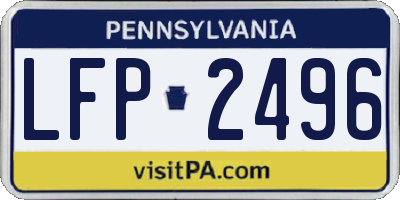 PA license plate LFP2496
