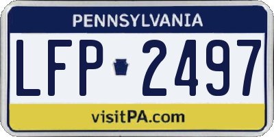 PA license plate LFP2497