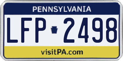 PA license plate LFP2498