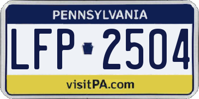PA license plate LFP2504