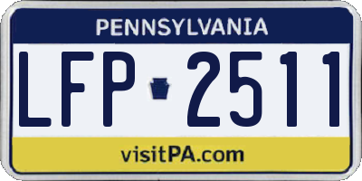 PA license plate LFP2511