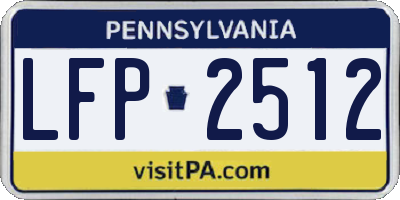 PA license plate LFP2512