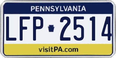 PA license plate LFP2514