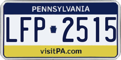 PA license plate LFP2515