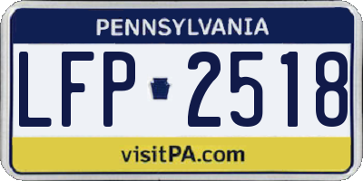 PA license plate LFP2518