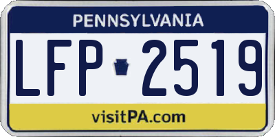 PA license plate LFP2519