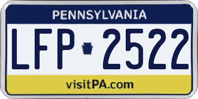 PA license plate LFP2522