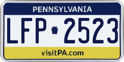 PA license plate LFP2523