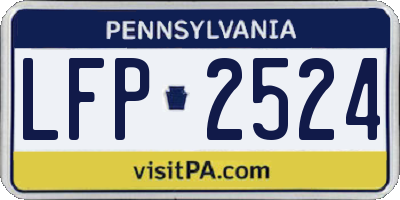 PA license plate LFP2524