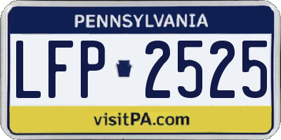 PA license plate LFP2525