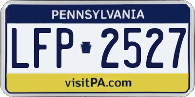 PA license plate LFP2527