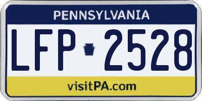 PA license plate LFP2528