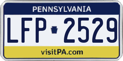 PA license plate LFP2529