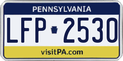 PA license plate LFP2530
