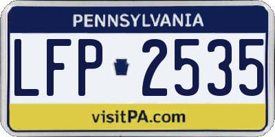 PA license plate LFP2535