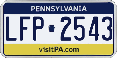 PA license plate LFP2543