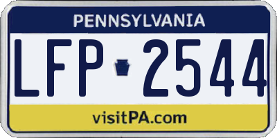 PA license plate LFP2544