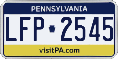 PA license plate LFP2545