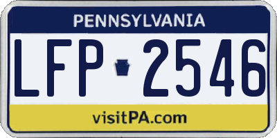 PA license plate LFP2546