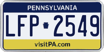 PA license plate LFP2549