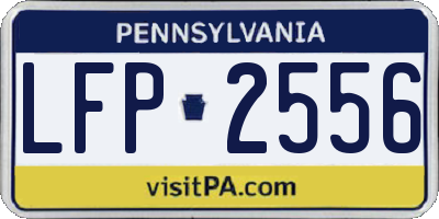 PA license plate LFP2556