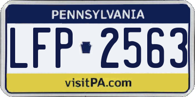 PA license plate LFP2563