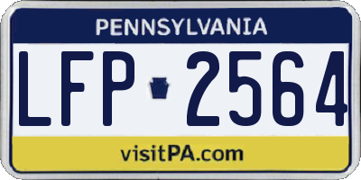 PA license plate LFP2564