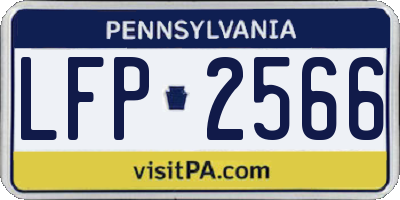 PA license plate LFP2566