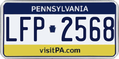 PA license plate LFP2568