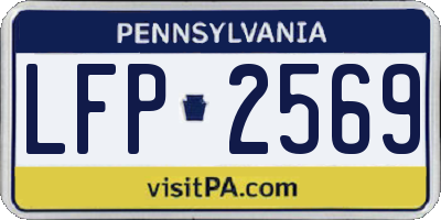 PA license plate LFP2569